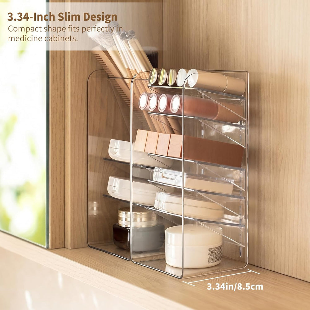 PAVSTINE 3 Pack Medicine Cabinet Organizer, Clear Open Storage Compartment