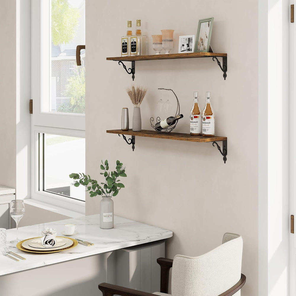 RICHFOCUS Floating Shelves for Wall Decor, 31.5W x 8D Shelves Set of 2, 8&quo...