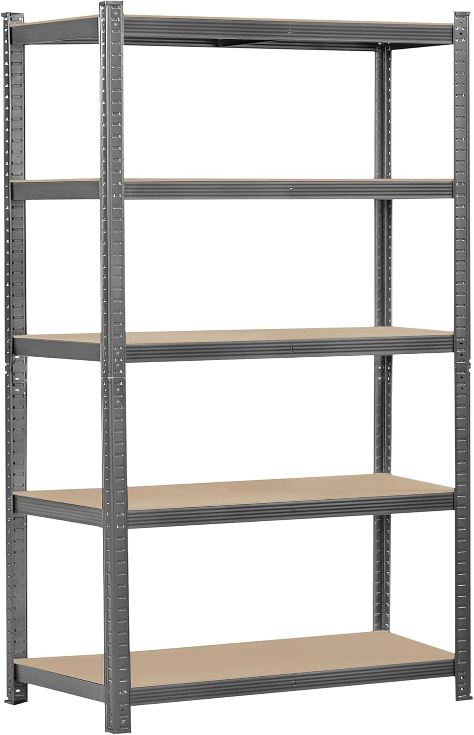 Topeakmart 5 Tier Metal Storage Shelving Unit, 35.5x16x71 Inch Dark Gray