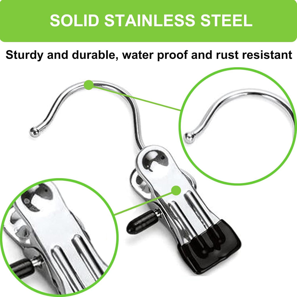 Laundry Hooks Hanging Clips Clothes Pins Closet Hanger Organizer Clamps Socks...