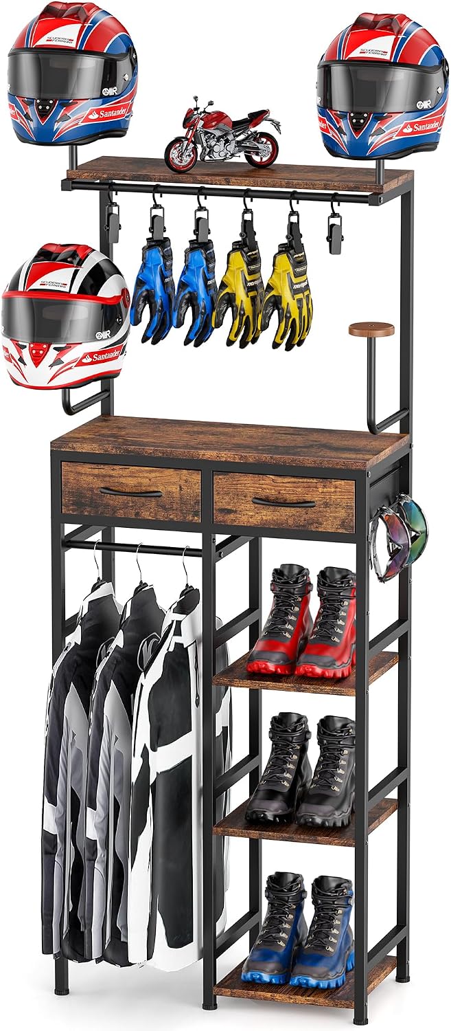 Freestanding Motorcycle Helmet Holder