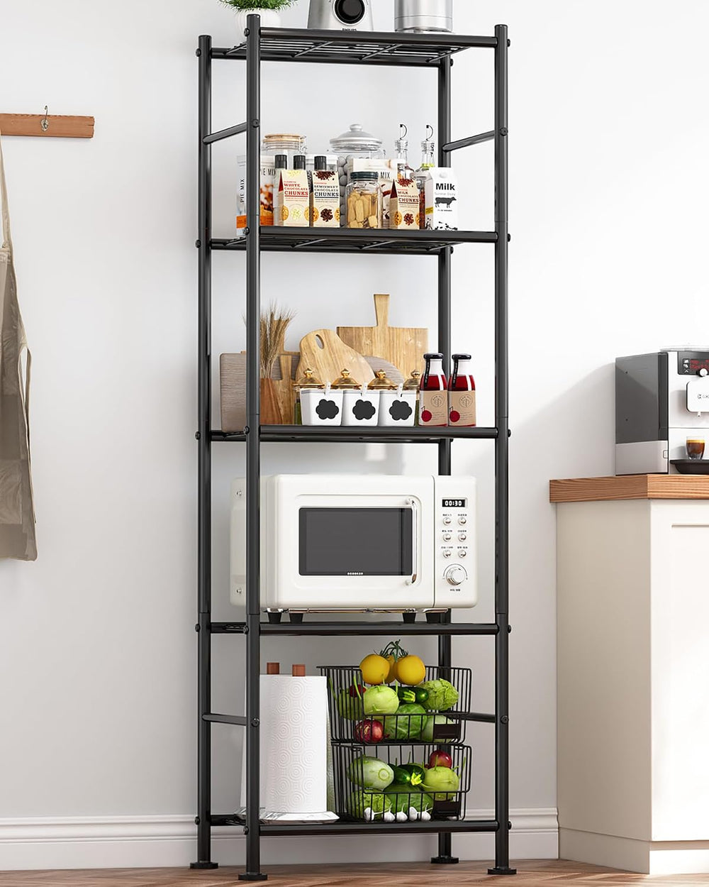 Sakugi Storage Shelves - 5 Tier Shelf Organizer, Heavy Duty Garage Shelving U...