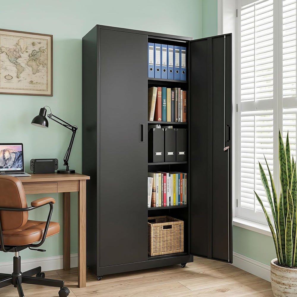 GIANTEX 73" Tall Metal Storage Cabinet for Garage and Office