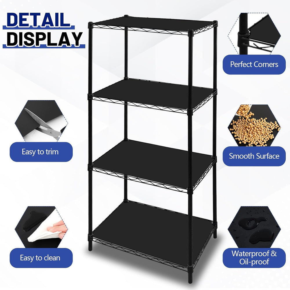 Sliner 8 Pack 24 x 48 Inch Plastic Shelf Liners for Wire Shelving