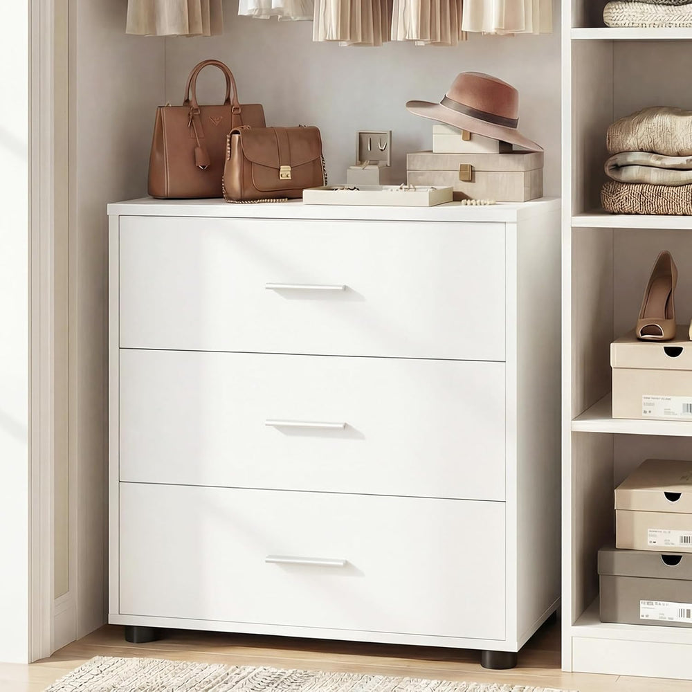 Aheaplus 21.7" Closet Drawers, Wood Closet Organizers and Storage, White