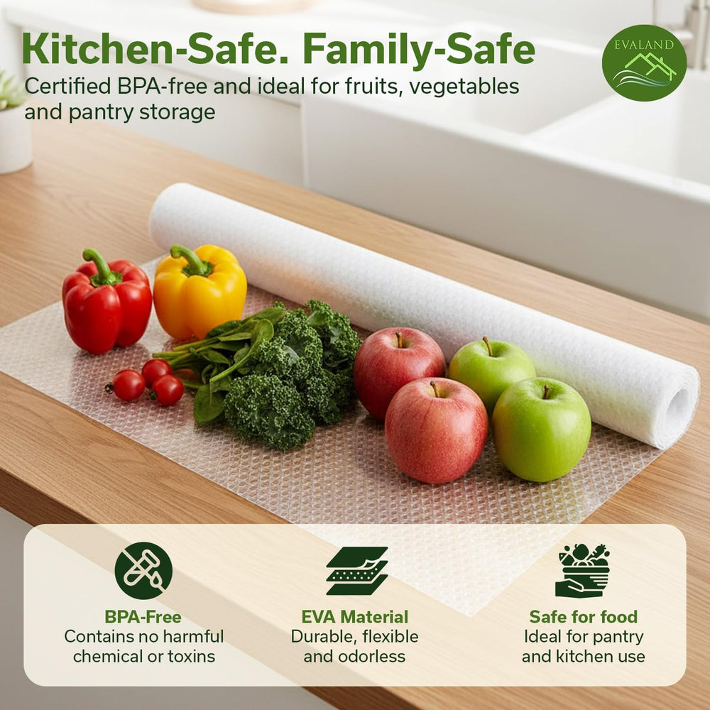 EVALAND Shelf Liner Cabinet Liner Non-Adhesive Drawer Liner 23.6 in x 20 FT