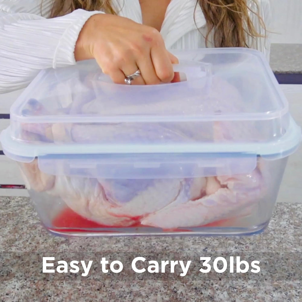6500 ML / 220 oz / 28 Cup LARGE Glass Food Storage Container with Airtight Lo...