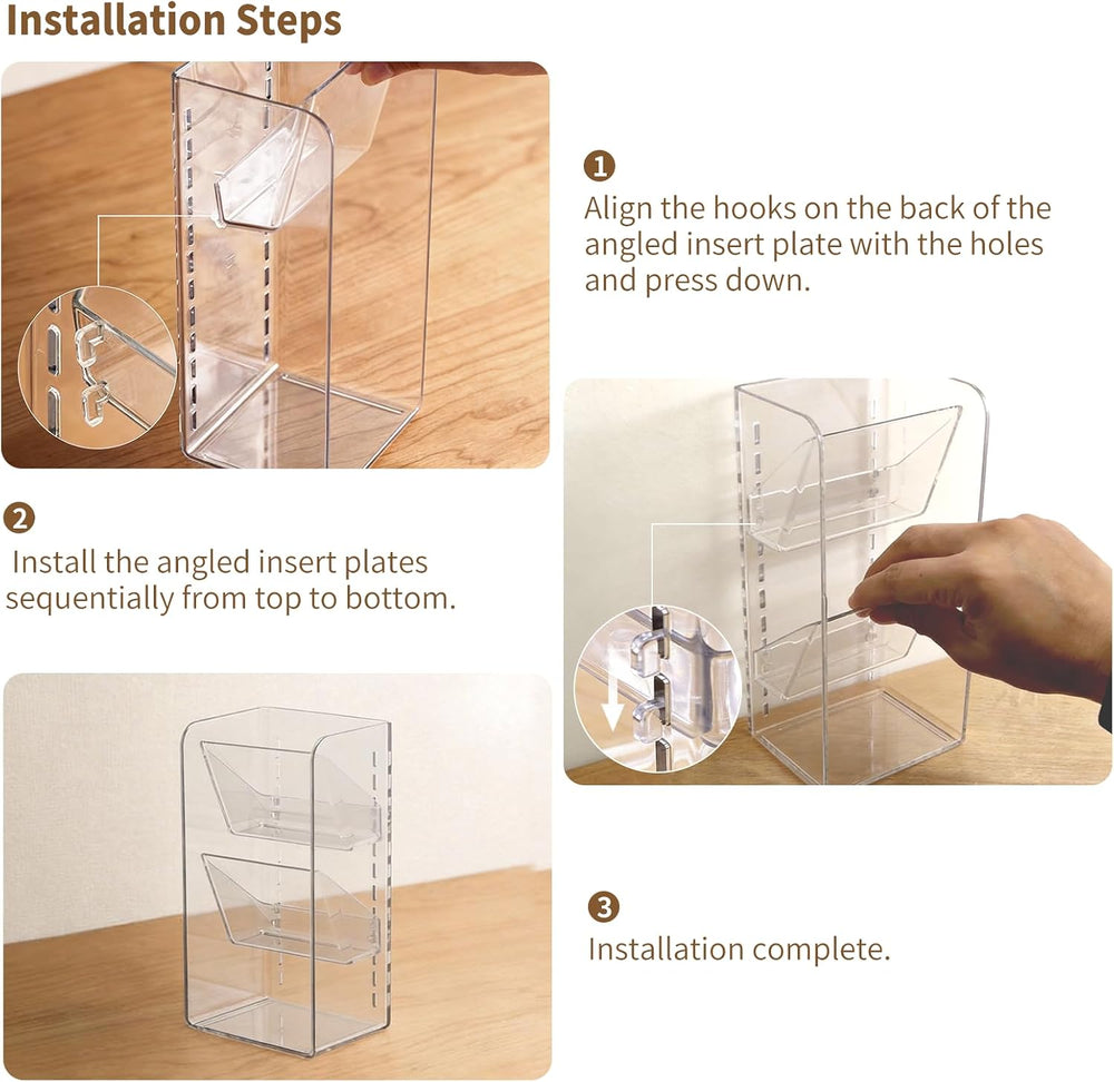 PAVSTINE 3 Pack Medicine Cabinet Organizer, Clear Open Storage Compartment