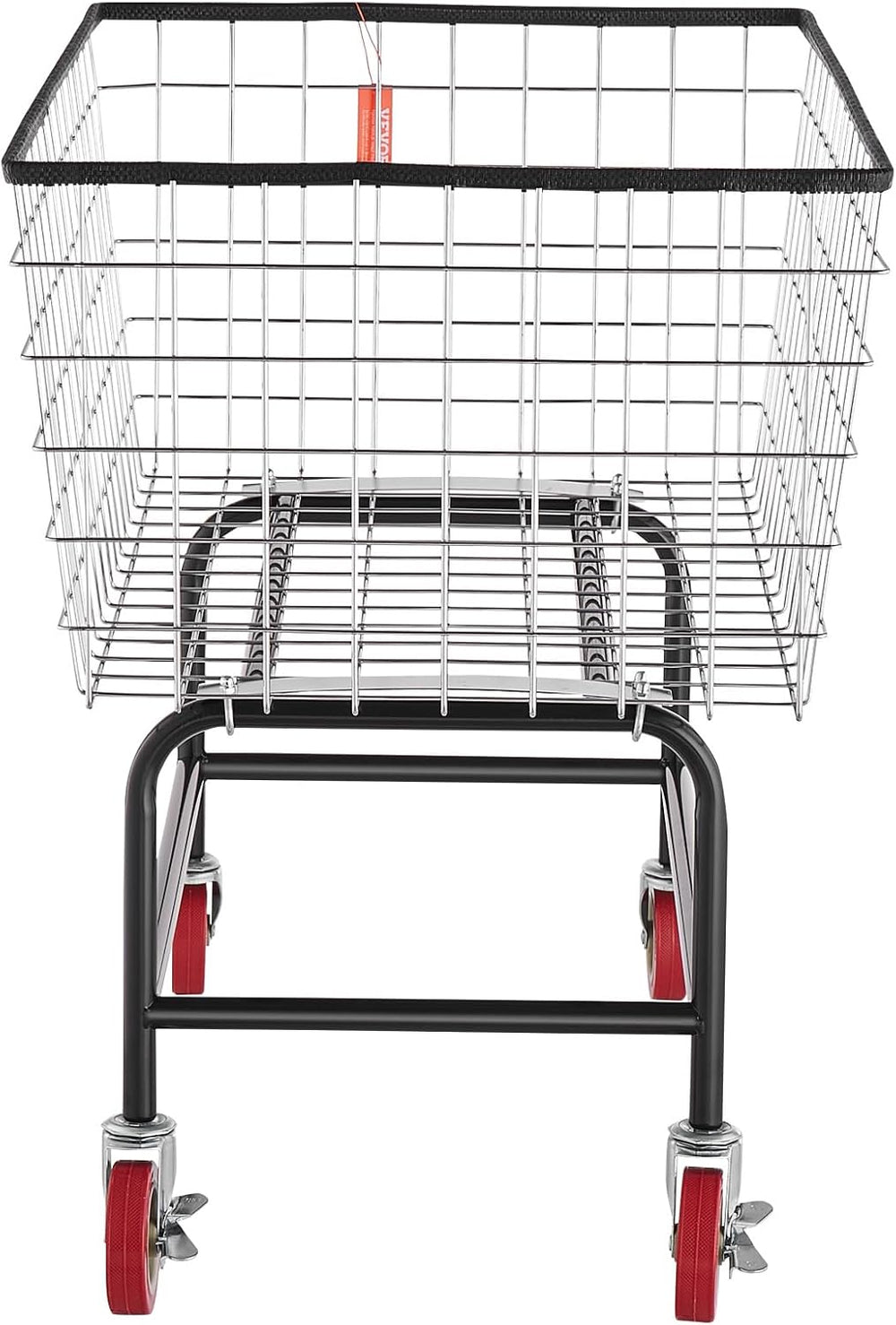 VEVOR Wire Laundry Cart, 3.8Bushel Wire Laundry Basket with Wheels, 32.5'...