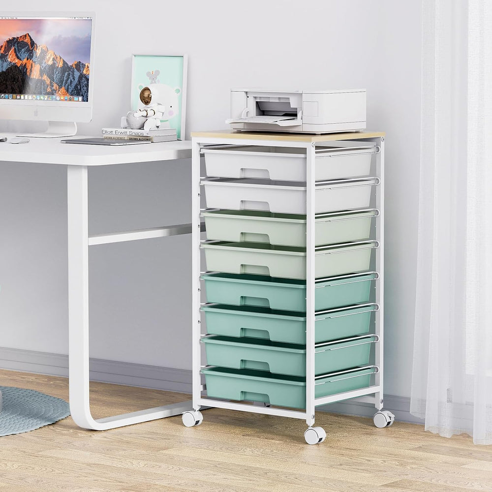 SYKIARIOL Rolling Cart with Drawers,Craft Organizers and Storage, Green
