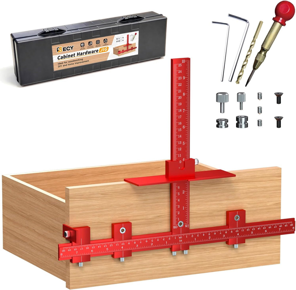 ECY Cabinet Hardware Jig, Adjustable Cabinet Handle Installation Tool