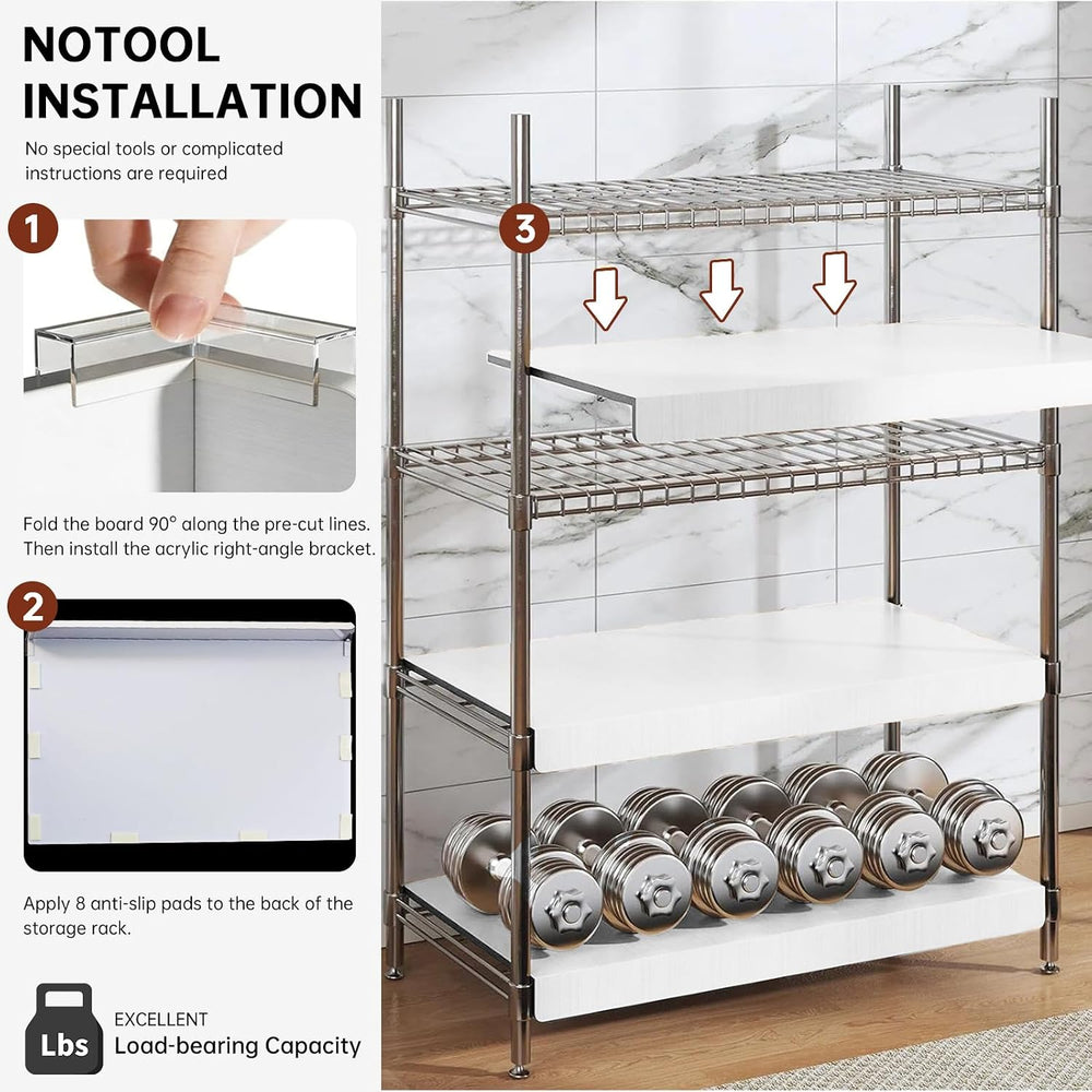 5PCS Wire Shelf Covers for Pantry, Preventing Leakage of Items & Removabl...