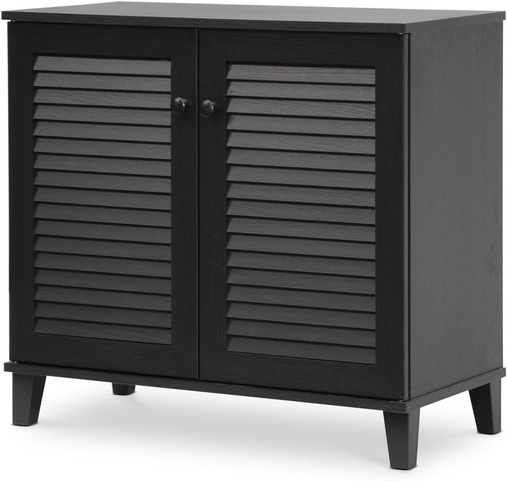 Baxton Studio FP-01LV-Espresso Studio Coolidge Shoe-Storage Cabinet, Espresso...