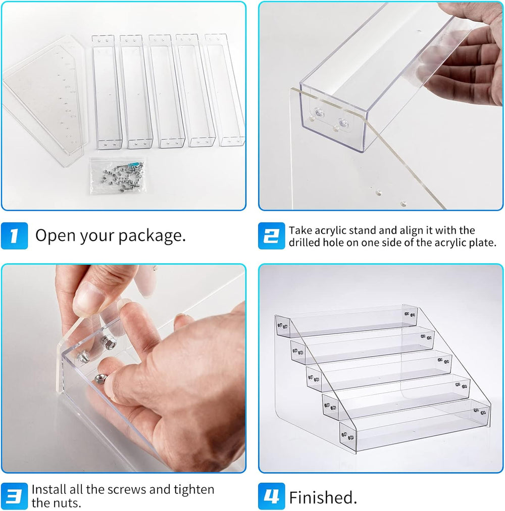 Acrylic Spice Rack, Tiered Spice Rack Shelf Seasoning Organizer