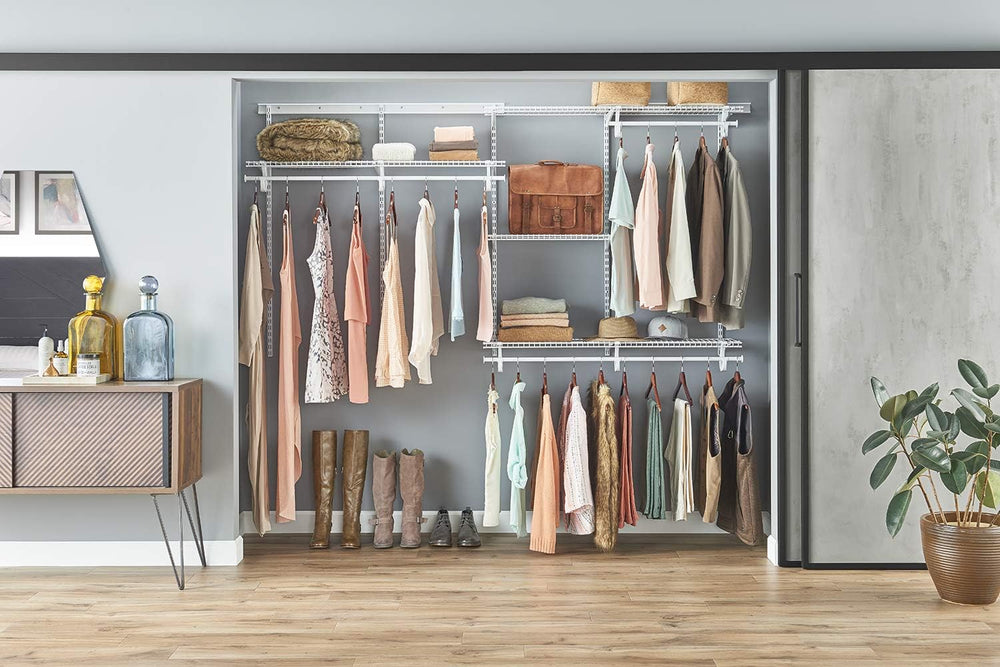 ClosetMaid ShelfTrack Wire Closet Organizer System, Adjustable from 5 to 8 Ft...