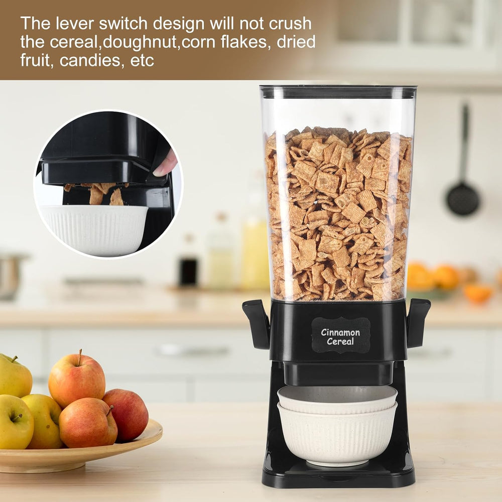Cereal Dispenser Countertop with Cereal Bowls,16 Labels & Pen, Cereal Con...