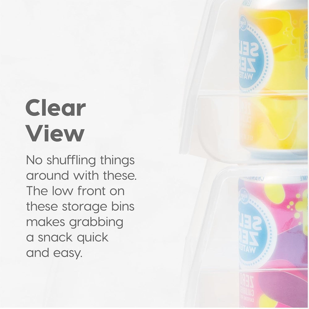 IRIS USA 8-Pack, Large Clear Stackable Storage Bins