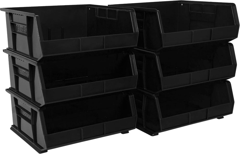 Akro-Mils 30250 AkroBins Plastic Storage Bins, 15"x16"x7", Bla...