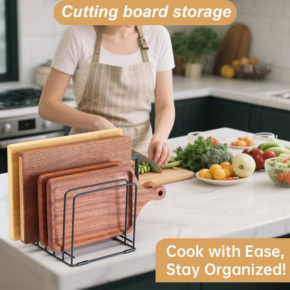 2-Pack 5-Tier Cutting Board Holder, Kitchen Cabinet Organizer Holder, Space-S...