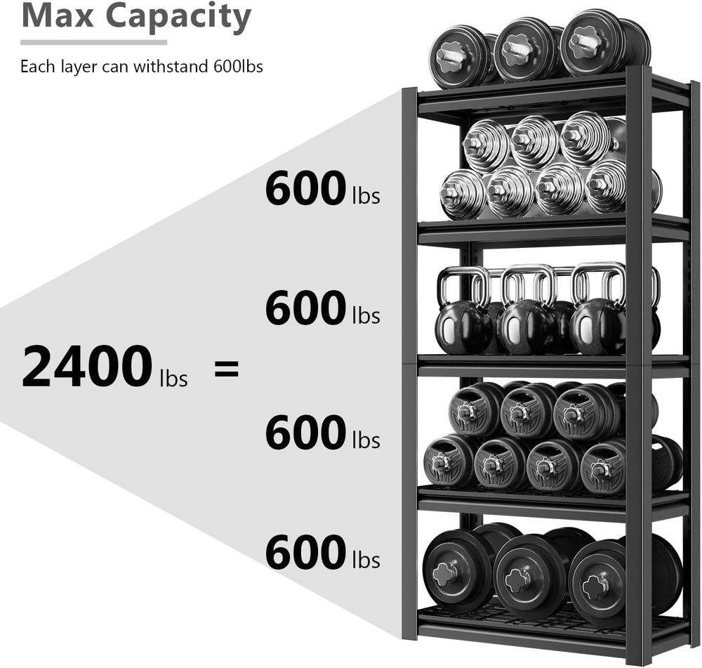 Heavy Duty Storage Shelving Unit (72" H x 35" W x 16" D)