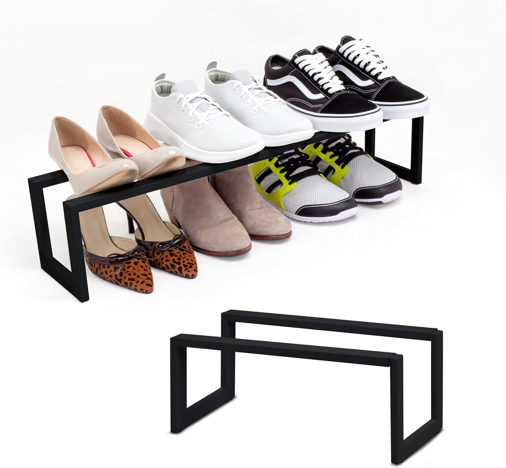 QUALIAZERO Expandable Shoe Rack Organizer for Closets, Entryways, Hallways, B...