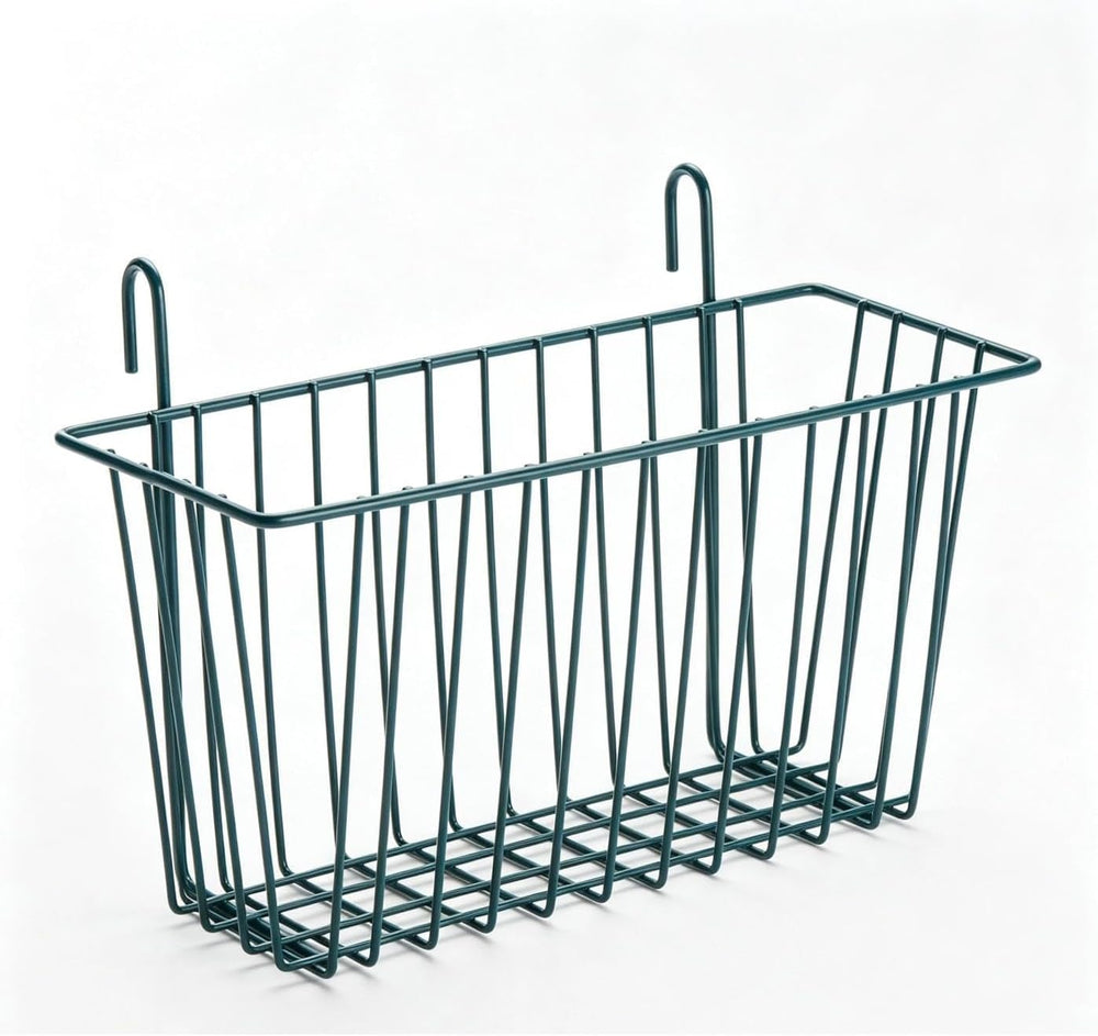 APLSS 2-Pack Green Epoxy Hanging Basket to Use With Shelf Units,13.5" Wi...