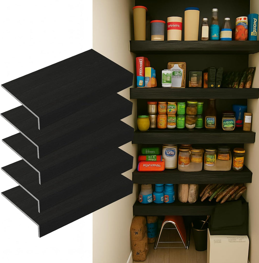 5 Pack 46x16in Wire Shelf Cover for Pantry, Closet, Kitchen – Waterproof Faux...