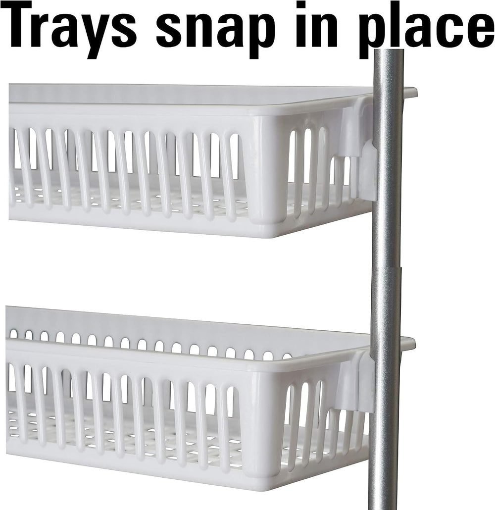 Household Essentials White 6-Tier Basket Over-The-Door Organizer