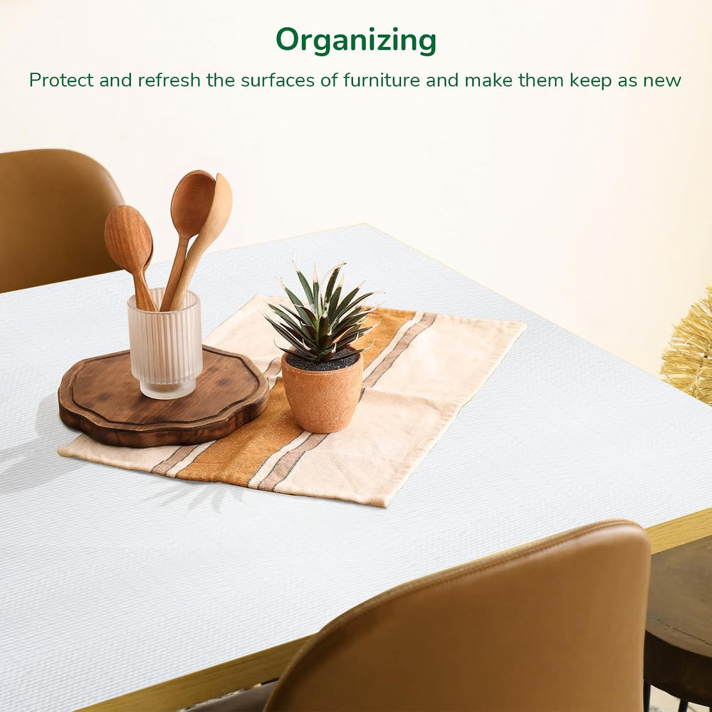 Practical White Non-Slip Shelf Liners for Kitchen Cabinets 23.6in x 20FT