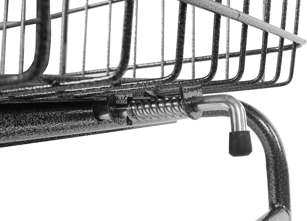 Rolling Laundry Cart with Wheels, Metal Wire Basket, Heavy Duty Utility Cart ...
