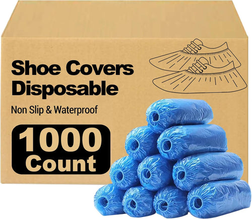 1000 pieces(500 pairs) shoe covers disposable, waterproof,non-slip for, main product view