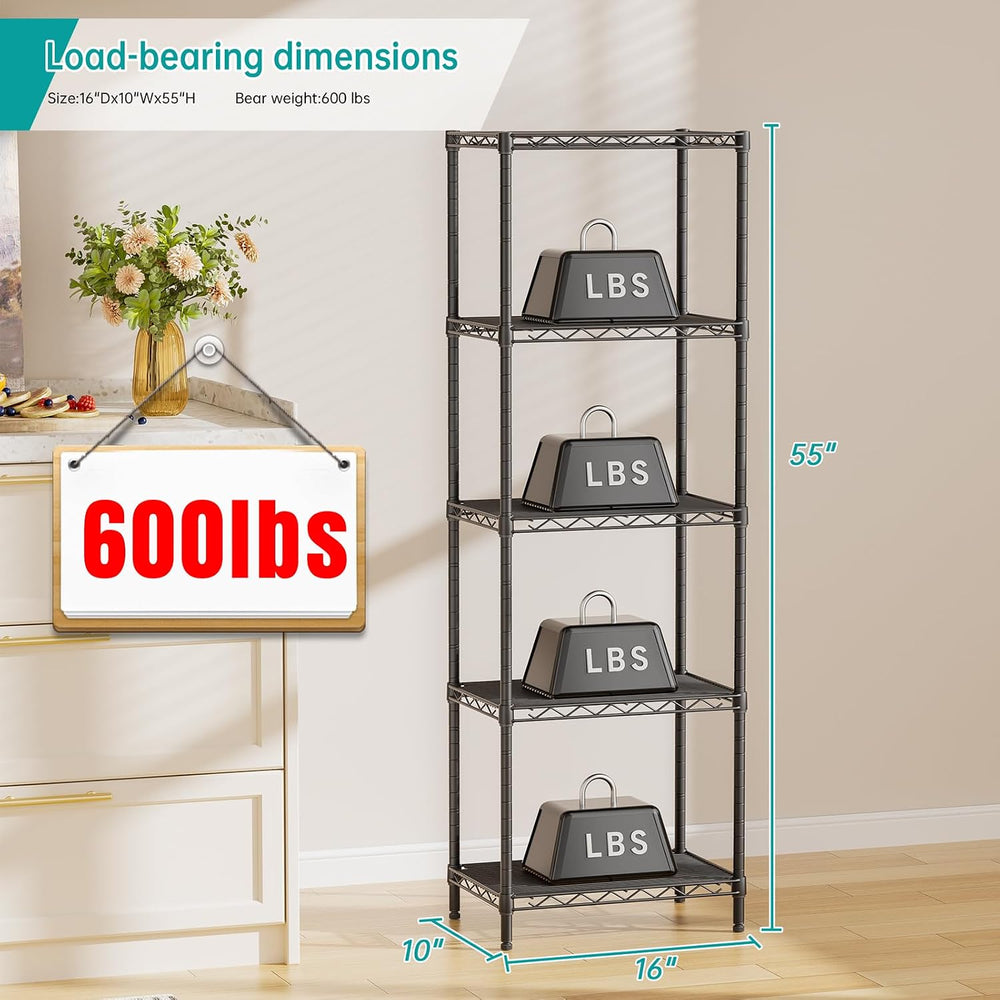 SINGAYE Metal Shelves Wire Shelving Storage Standing Adjustable Shelf Unit