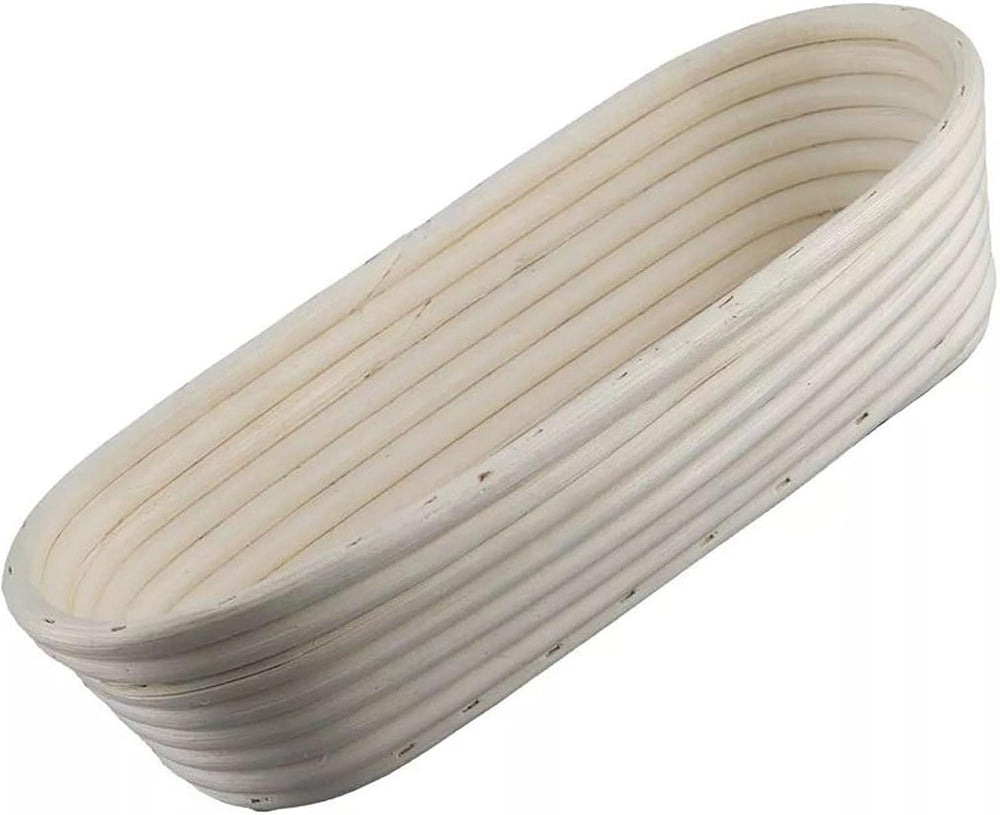 Zenker Proofing Basket Oblong 30 cm - Natural Rattan Proofing Basket for Home...