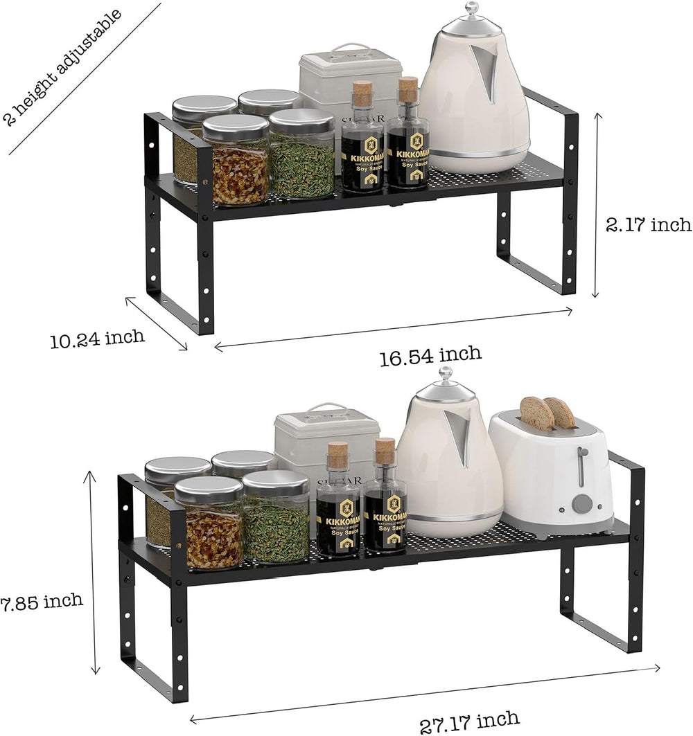 Multi-Functional Metal Shoe Rack,Expandable Adjustable Stackable Kitchen Orga...