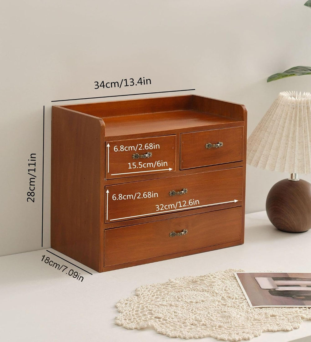 Xiaoyez Desk drawer organizer ，wooden desk organizer，desktop organizer with d...