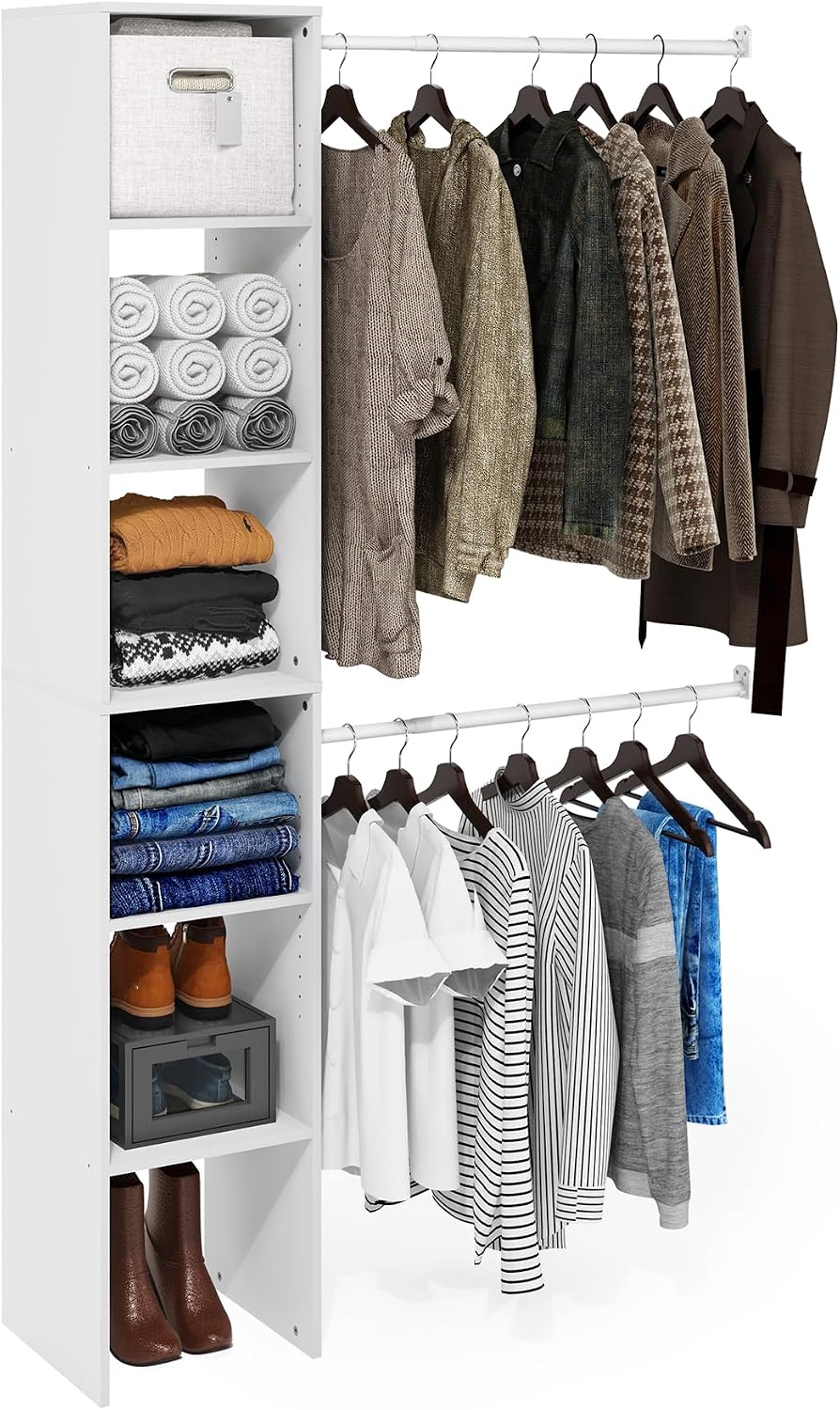 Furinno FANO Closet Organizers and Storage, 5-Tier Closet Storage Organizer w...