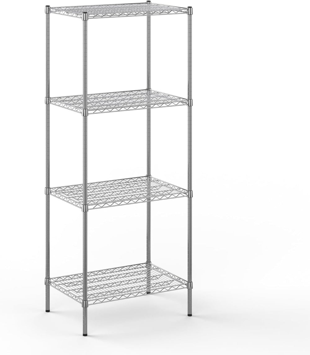 21" Deep x 30" Wide x 74" High 4 Tier Chrome Wire Shelving Kit...