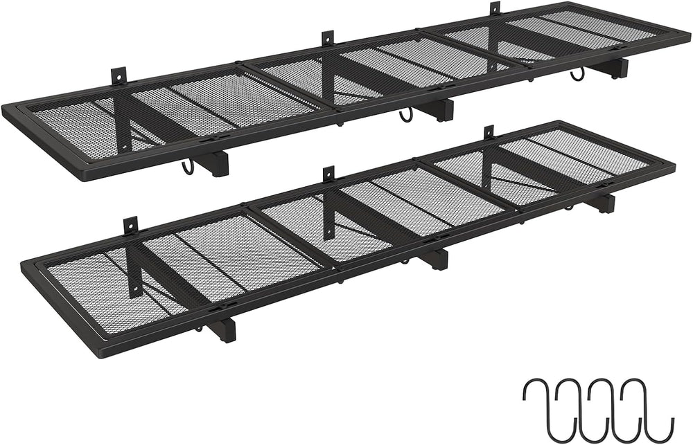 2 Pack Garage Wall Shelving, 46 x 12.5 in Heavy Duty Garage Shelves Wall Moun...