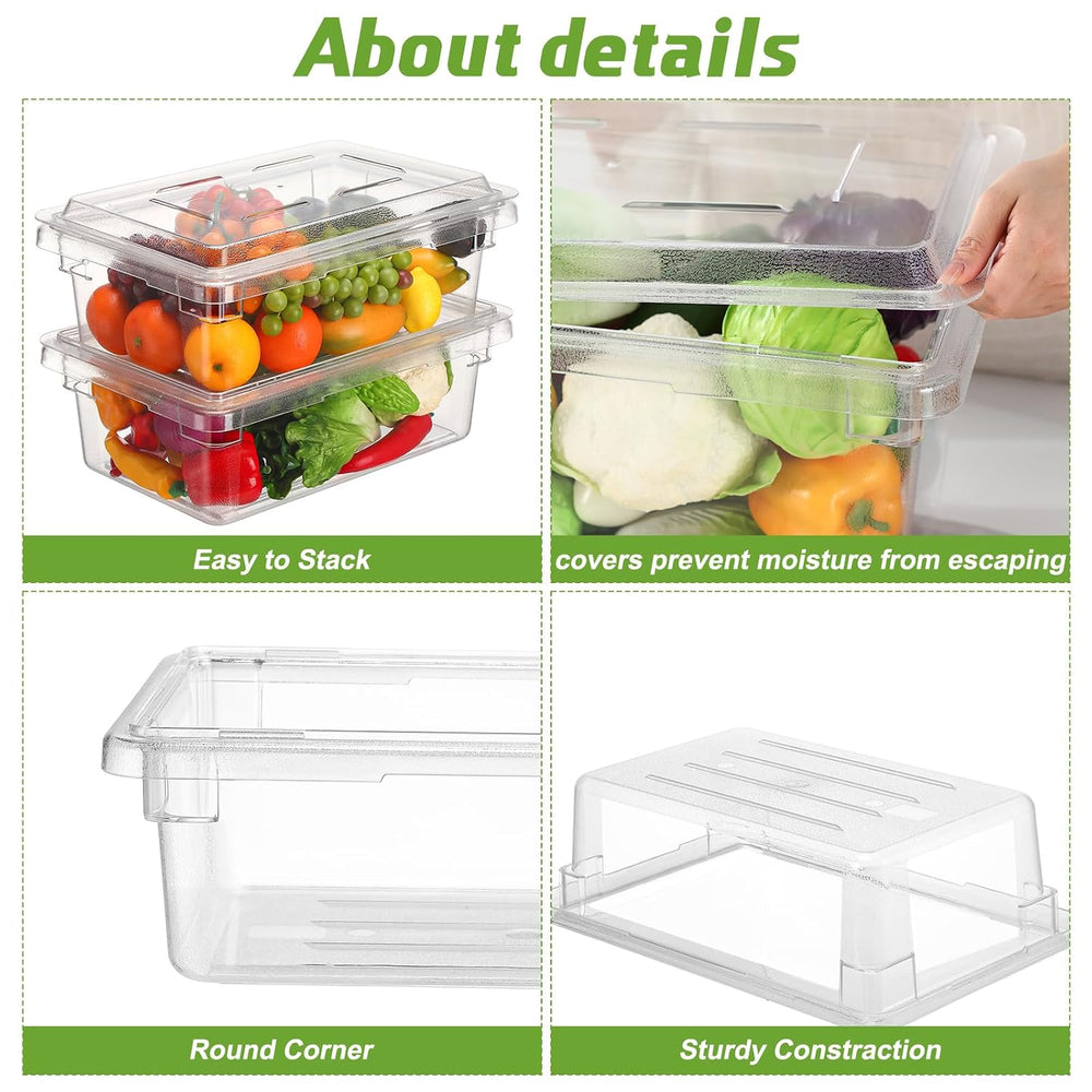 2 Pack 3.5 Gallon Polycarbonate Food Storage Containers with Lids