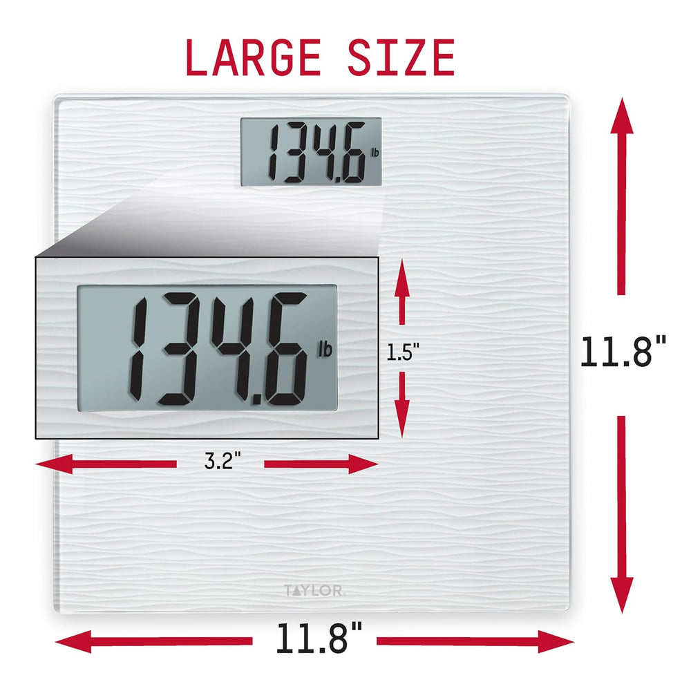 Taylor Digital Body Scale for Body Weight - Tempered Glass Platform with Phot...