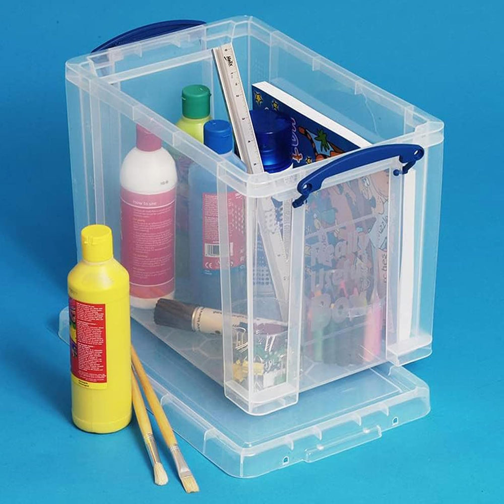 Really Useful Box 19 Liter Plastic Stackable Storage Container w/Snap Lid &am...