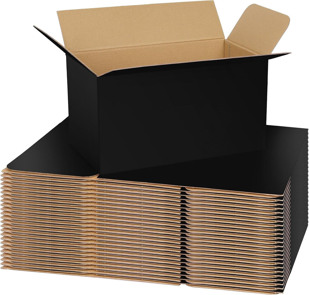 30 Pack 11x6x6 Black Shipping Boxes Medium, Mailer Cardboard Boxes for Shippi...