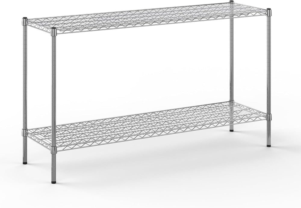 18" Deep x 60" Wide x 34" Height Wire Shelving Kit | 2-Tier | ...