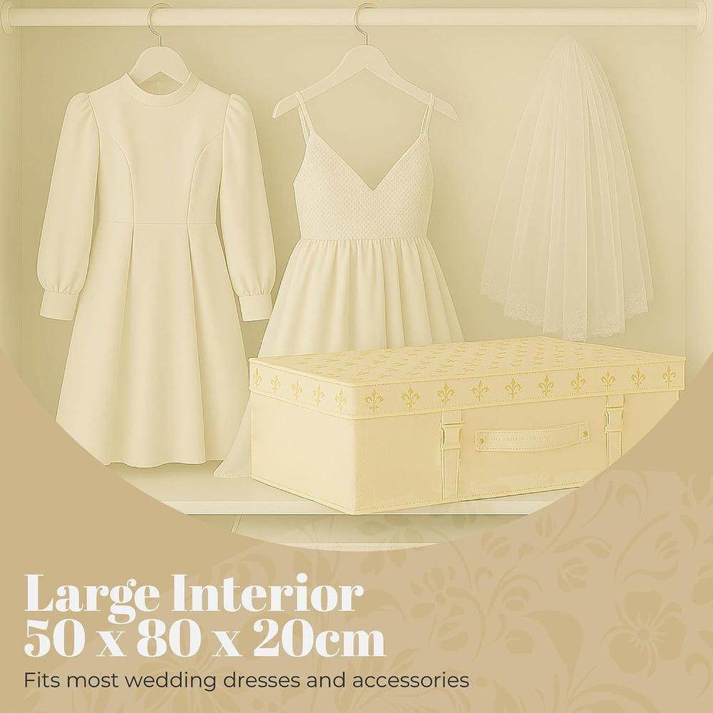 HANGERWORLD Wedding Dress Storage Box Bridal Gown Preservation Kit including ...