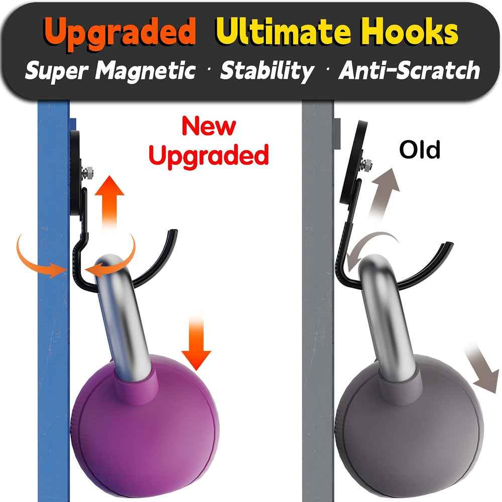 ULIBERMAGNET Pro-Mag Upgraded Extra Large Magnetic Hooks,2 Pack Heavy Duty Ul...