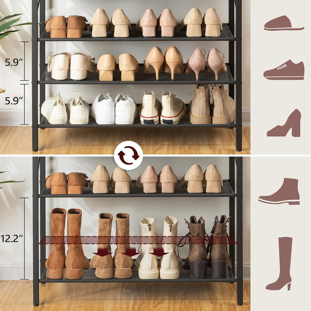 MAHANCRIS 12 Tier Shoe Rack, Shoe Storage Organizer, Holds 44-48 Pairs