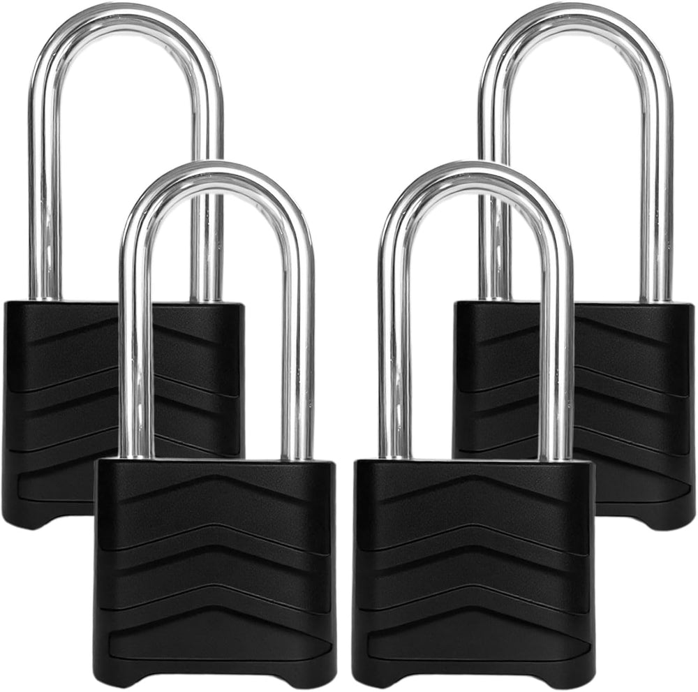 SEPOX® Large Padlock Combination Lock 2.2", Long Shackle, 4 Big Digit, 4Pcs