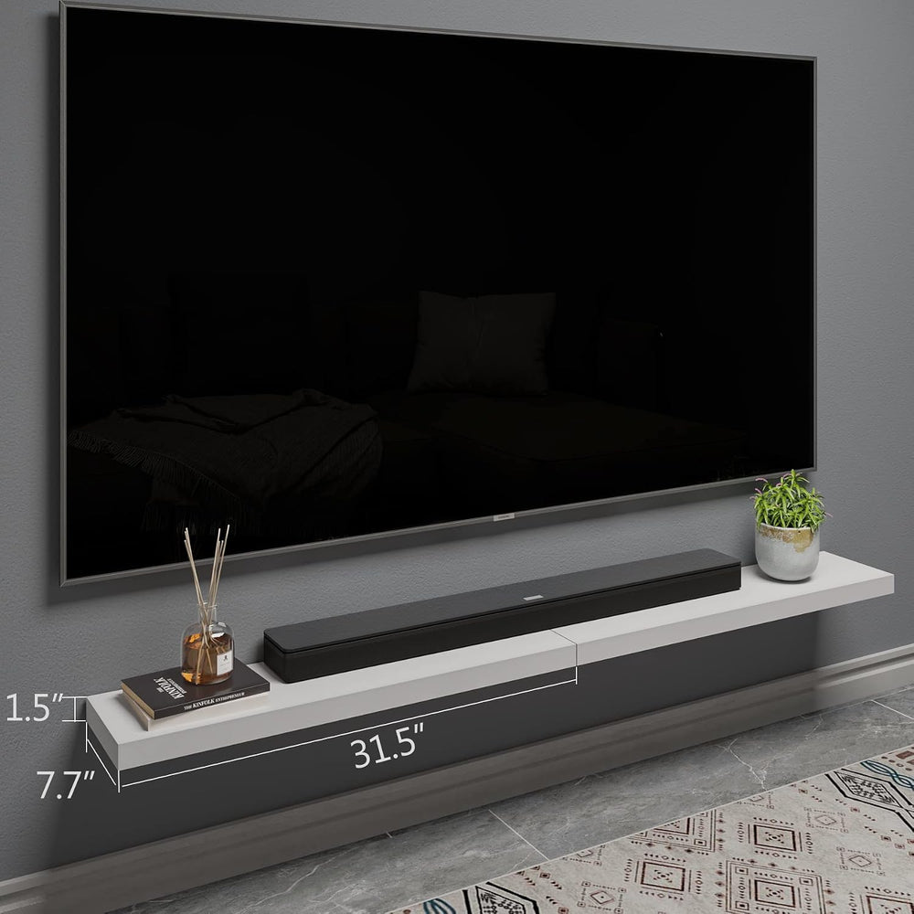 BAMEOS Floating Shelves, 31W x 8D Wall Mounted Display Shelves with Invisible...