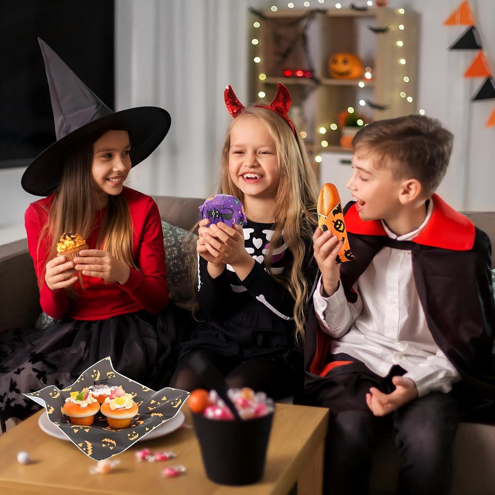 Reallnaive 300 Pcs Halloween Theme Wax Paper Sheets for Food 12 x 12 Inch