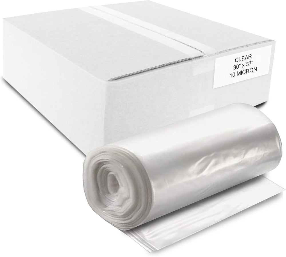 Small, Medium 30” X 37” Clear Trash/Wastebasket Liner, 20-30 Gal Garbage Bags...